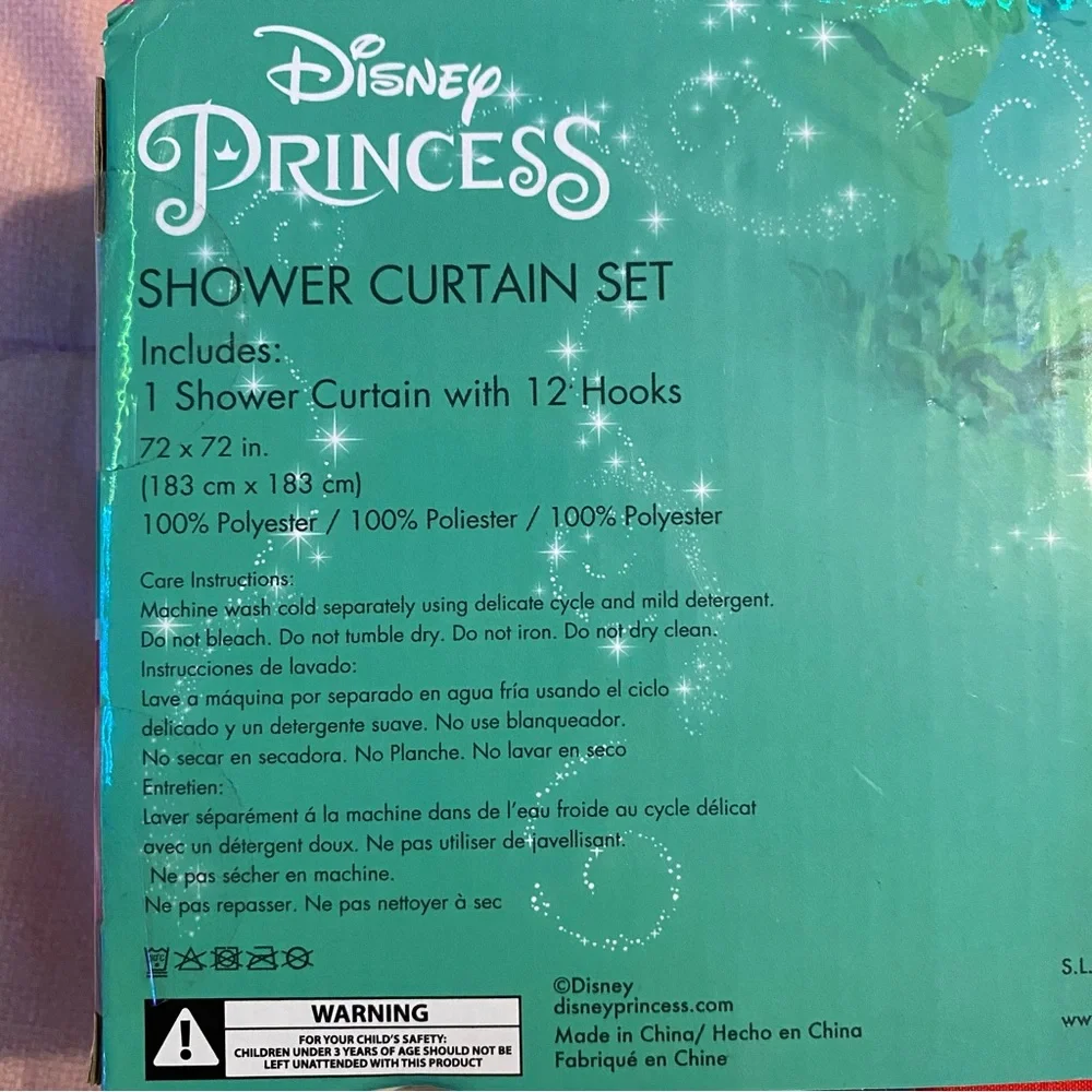 the little mermaid shower curtain disney NIB NEW NWOT NWT - Picture 2 of 5